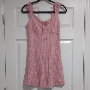 No Boundaries Pink Lace Dress